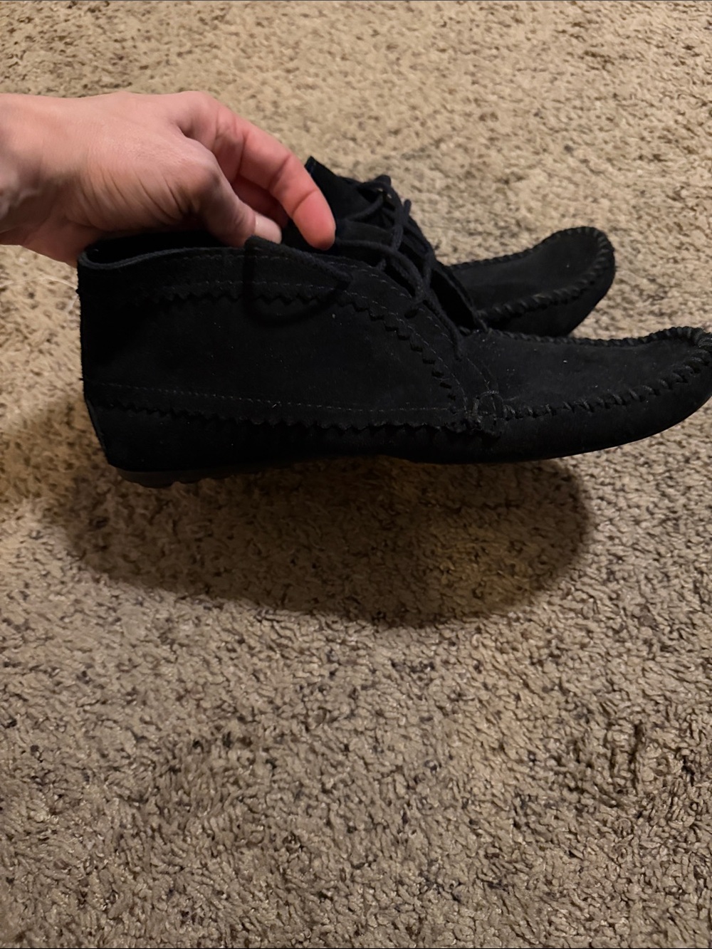 Women’s Black Chukka Moccasin Boots - Picture 2 of 6